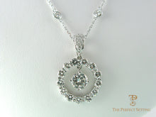 Load image into Gallery viewer, Diamond Circle Pendant with Enhancer or diamond necklace