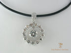 Diamond Penant on Leather cord with enhancer