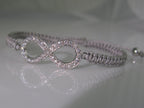 Diamond Infinity Macrame Bracelet | .66ctw Ideal Cut | White Gold | Adjustable | Handmade NYC