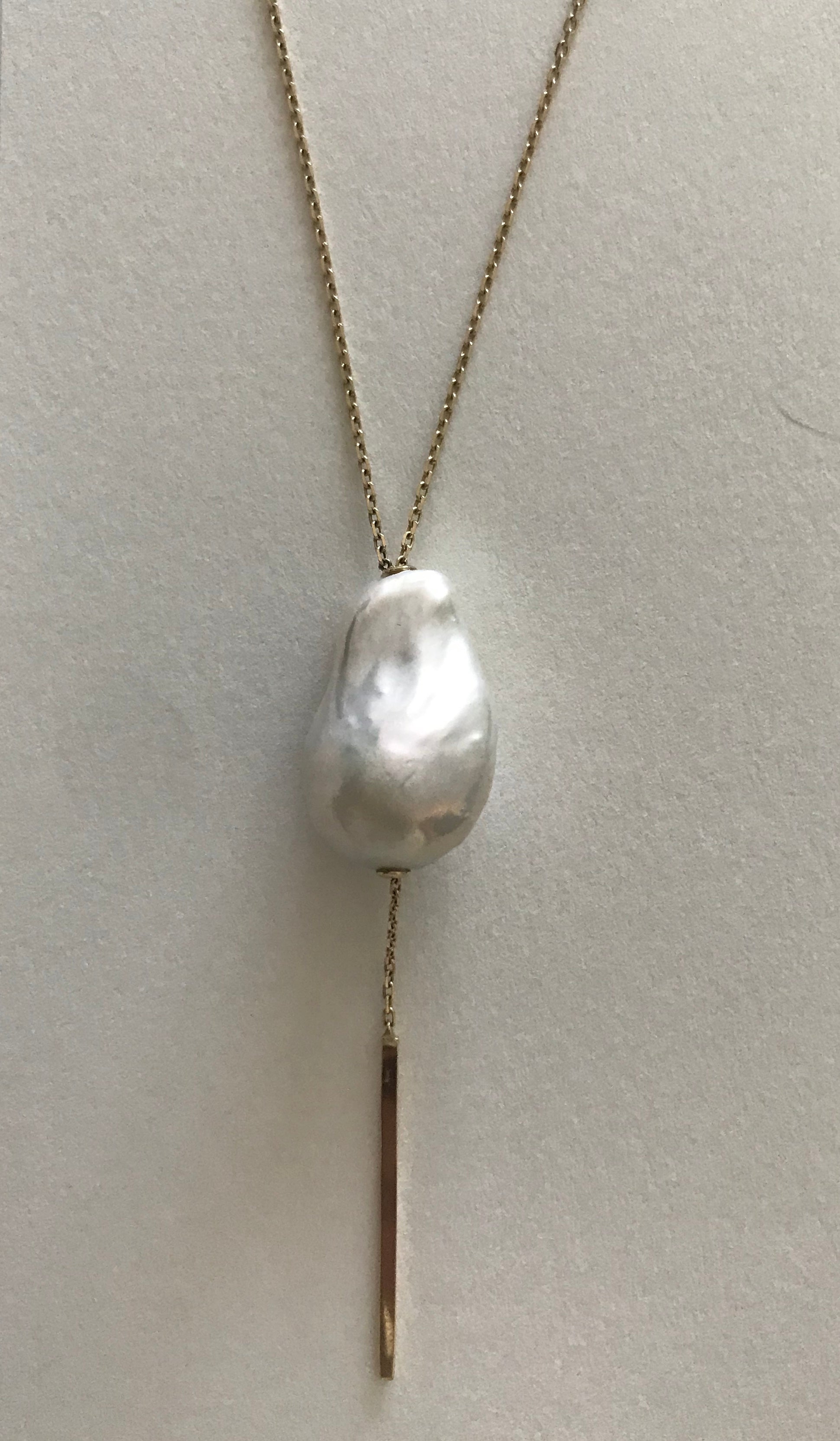Baroque Pearl Slide Necklace