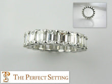 Load image into Gallery viewer, 5 ctw emerald cut diamond eternity band