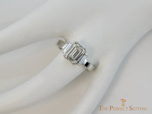 Load image into Gallery viewer, Modern Deco Emerald Cut Engagement Ring Lab Grown Diamond