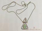 Erlenmeyer Flask Custom Opal Pendant platinum chain