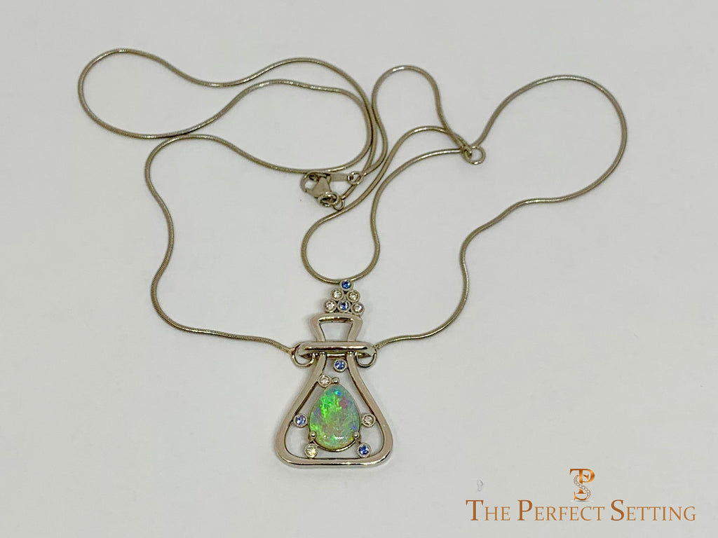Erlenmeyer Flask Custom Opal Pendant