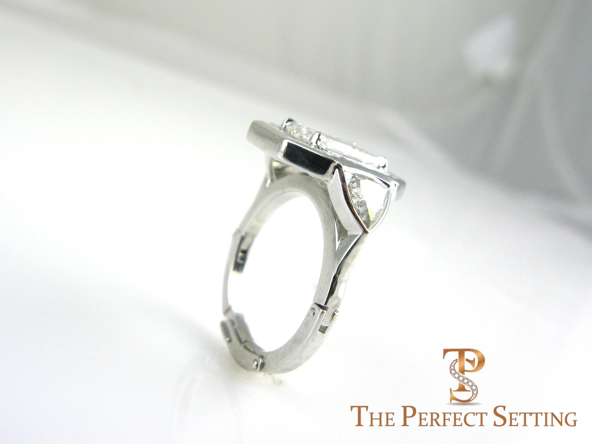 Adjustable Platinum Shank Wedding Band Arthritis