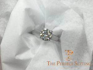 trellis custom platinum setting engagement ring top