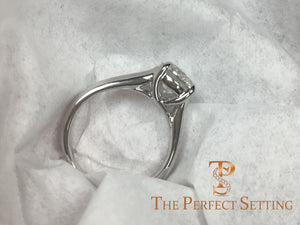 trellis custom platinum setting engagement ring