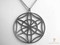 Geometric 18K White Gold Pendant