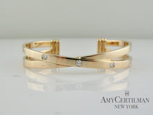 Load image into Gallery viewer, criss cross cartier love bracelet with diamonds certilman