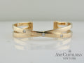 criss cross rose gold diamond cuff bracelet