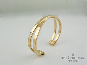 criss cross rose gold diamond cuff bracelet