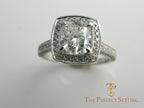 Cushion Cut Diamond Halo Ring