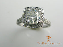 Load image into Gallery viewer, Cushion Cut Diamond Halo Ring