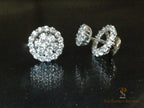 Diamond Earring Jackets with Flower Cluster Earrings
