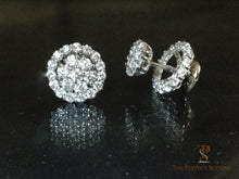Load image into Gallery viewer, Diamond Earring Jackets with Flower Cluster Earrings