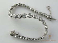 Load image into Gallery viewer, Bezel set diamond tennis bracelet