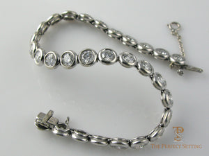 Bezel set diamond tennis bracelet