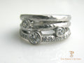 3 Stone Rustic Diamond Ring 