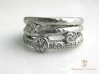 3 Stone Rustic Diamond Ring 
