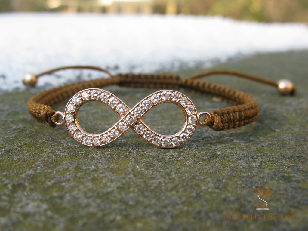 Diamond Infinity Bracelet Rose Gold