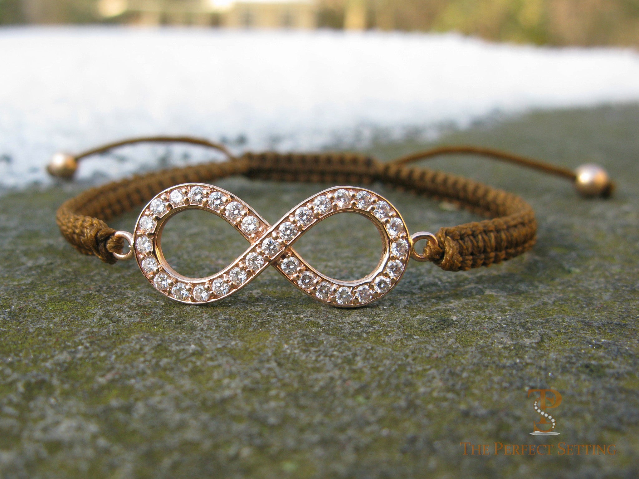 Diamond Infinity Bracelet Rose Gold