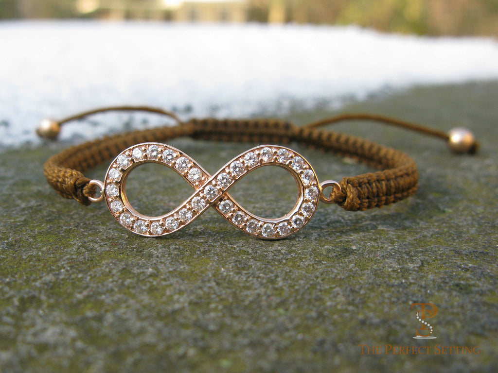 Diamond Infinity Bracelet Rose Gold