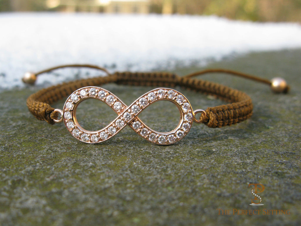 Diamond Infinity Bracelet Rose Gold