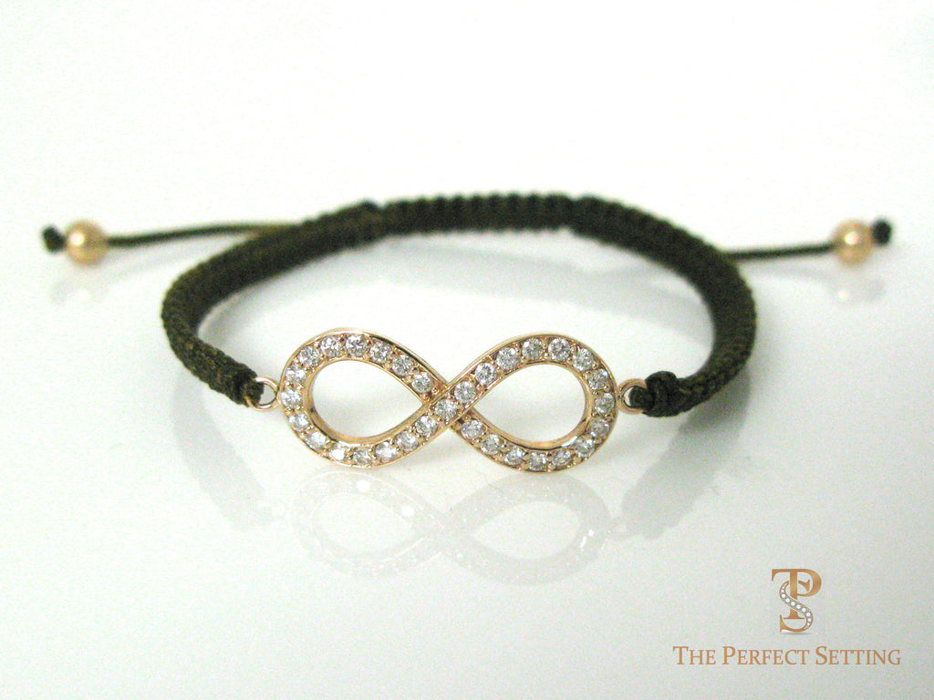 Yellow Gold Diamond Infinity Bracelet