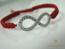 Load image into Gallery viewer, White Gold Diamond Infinity Bracelet