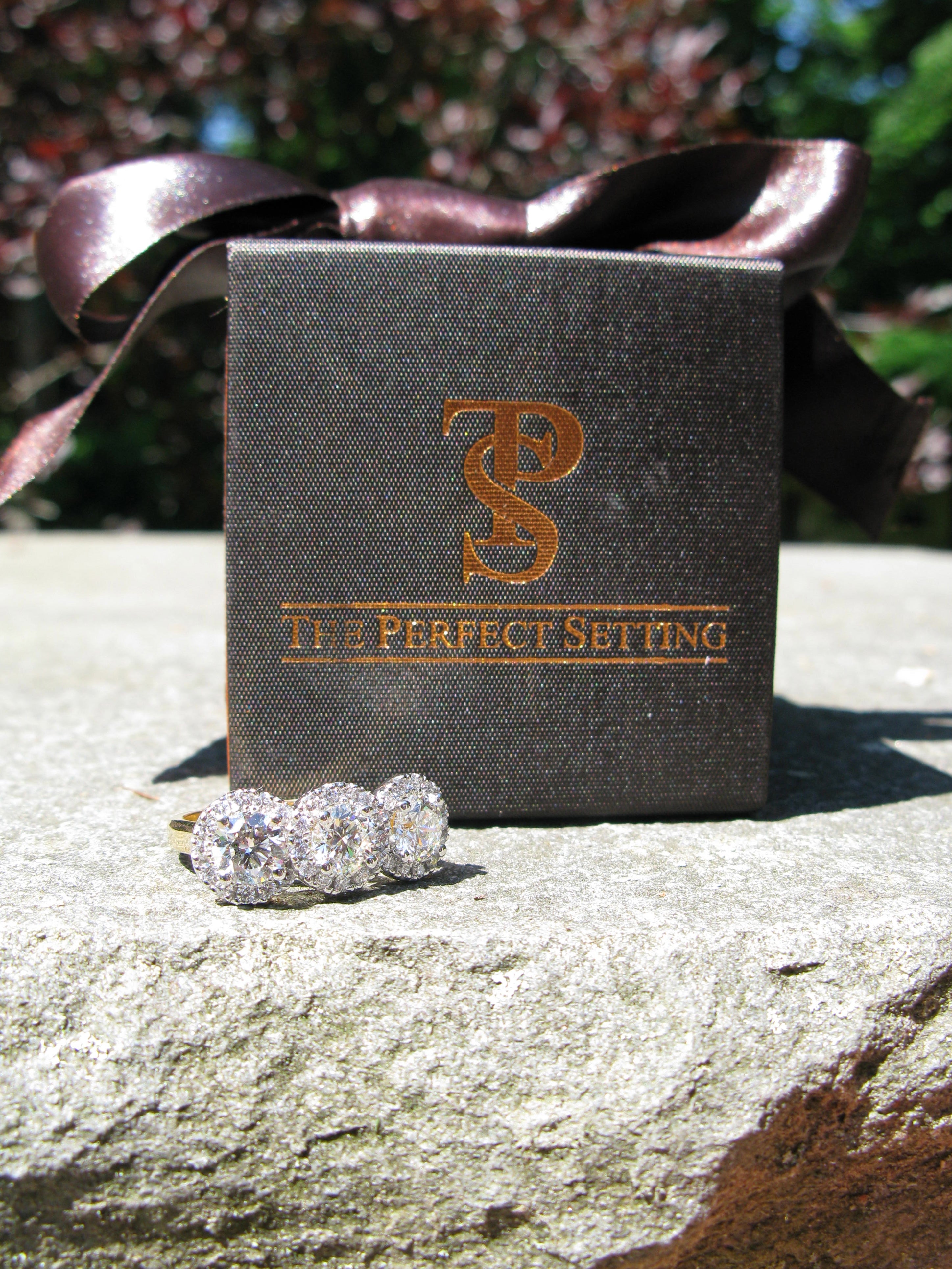 Triple Halo Diamond Ring tpsJewelry