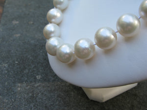 Jumbo South Sea Cultured Pearl Necklace side view