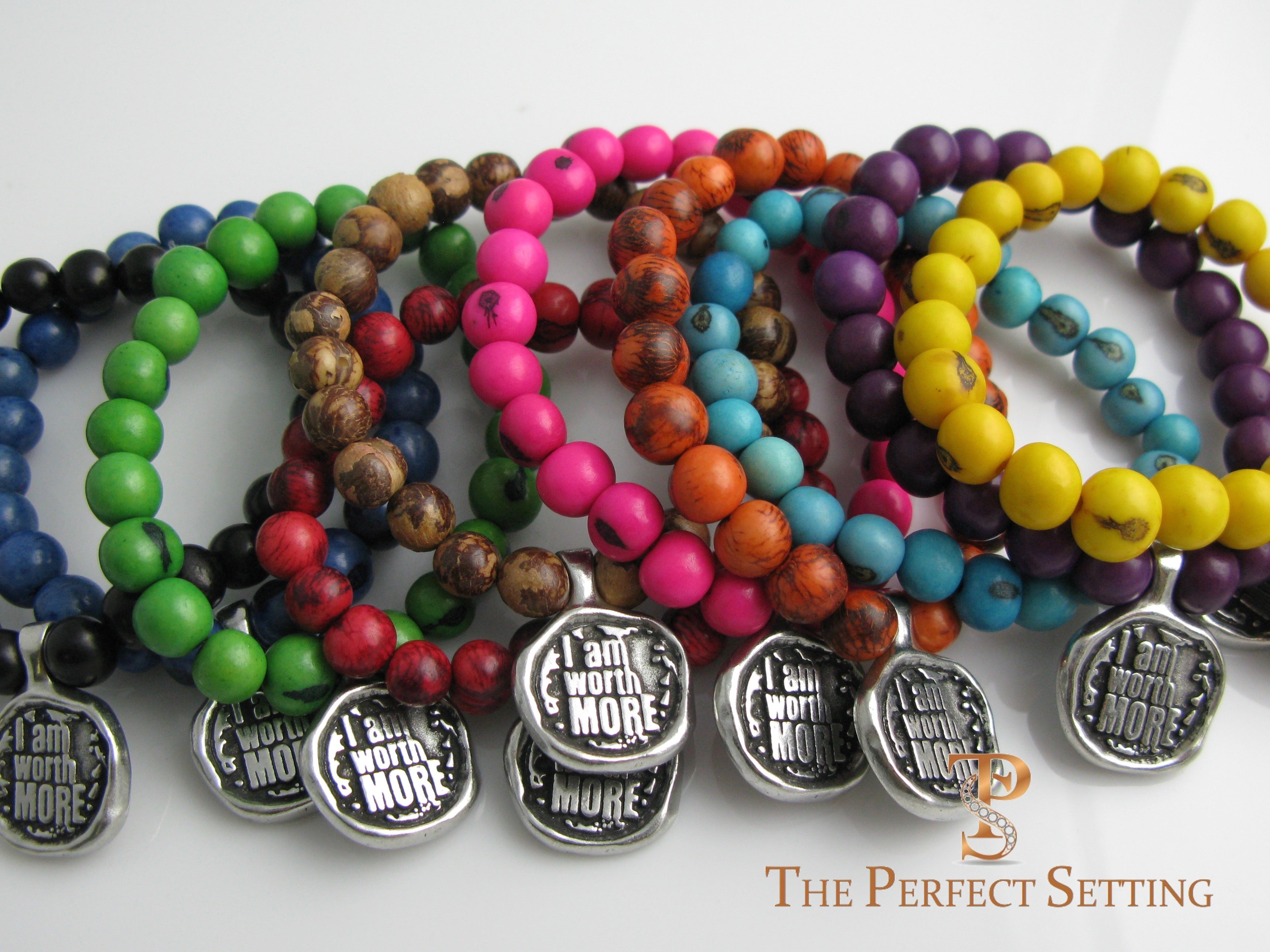 Fundraiser Bead Bracelets - I Am Worth More Rock My Good