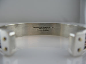 jimmy buffett guitar string cuff bracelet custom engraved quote