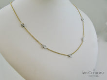 Load image into Gallery viewer, Bezel Lab Diamond 5 Stone Station Necklace