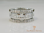 Marquise, Baguette and Round Diamond Wedding Eternity Band