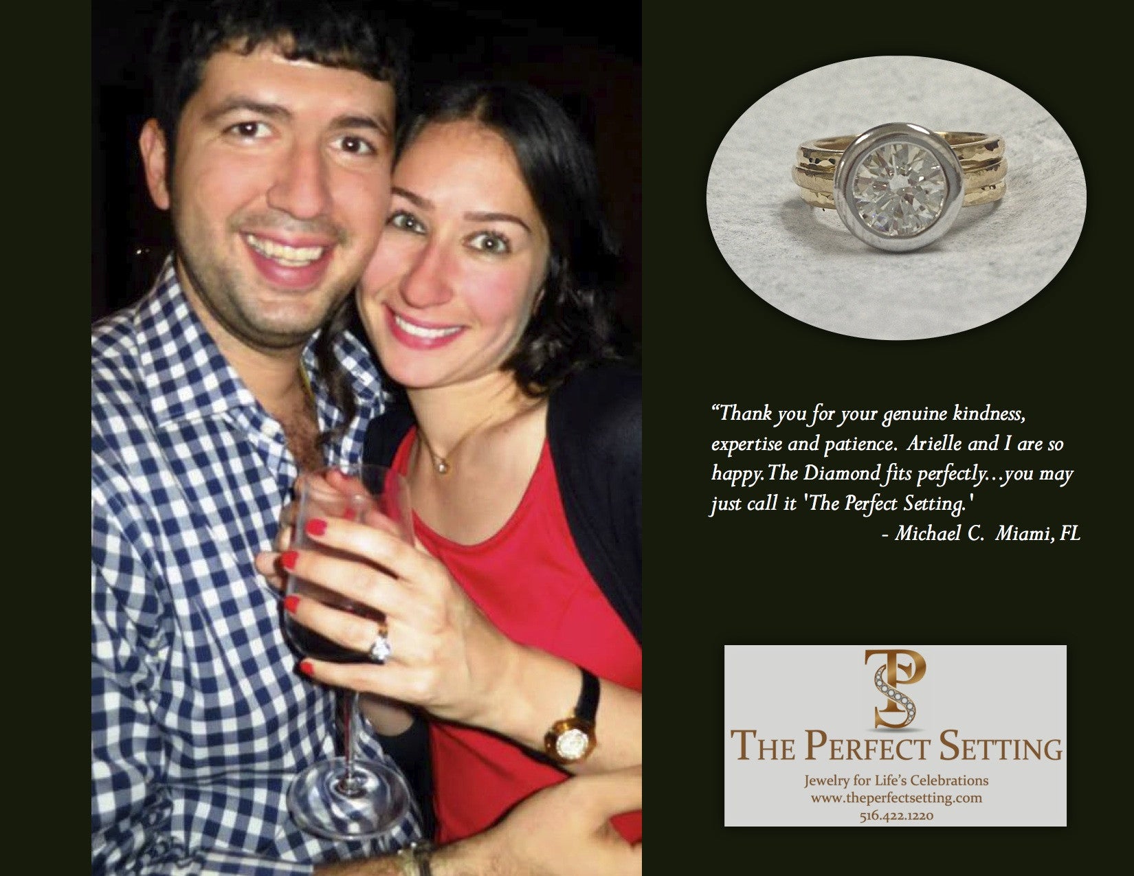 review testimonial platinum diamond ring