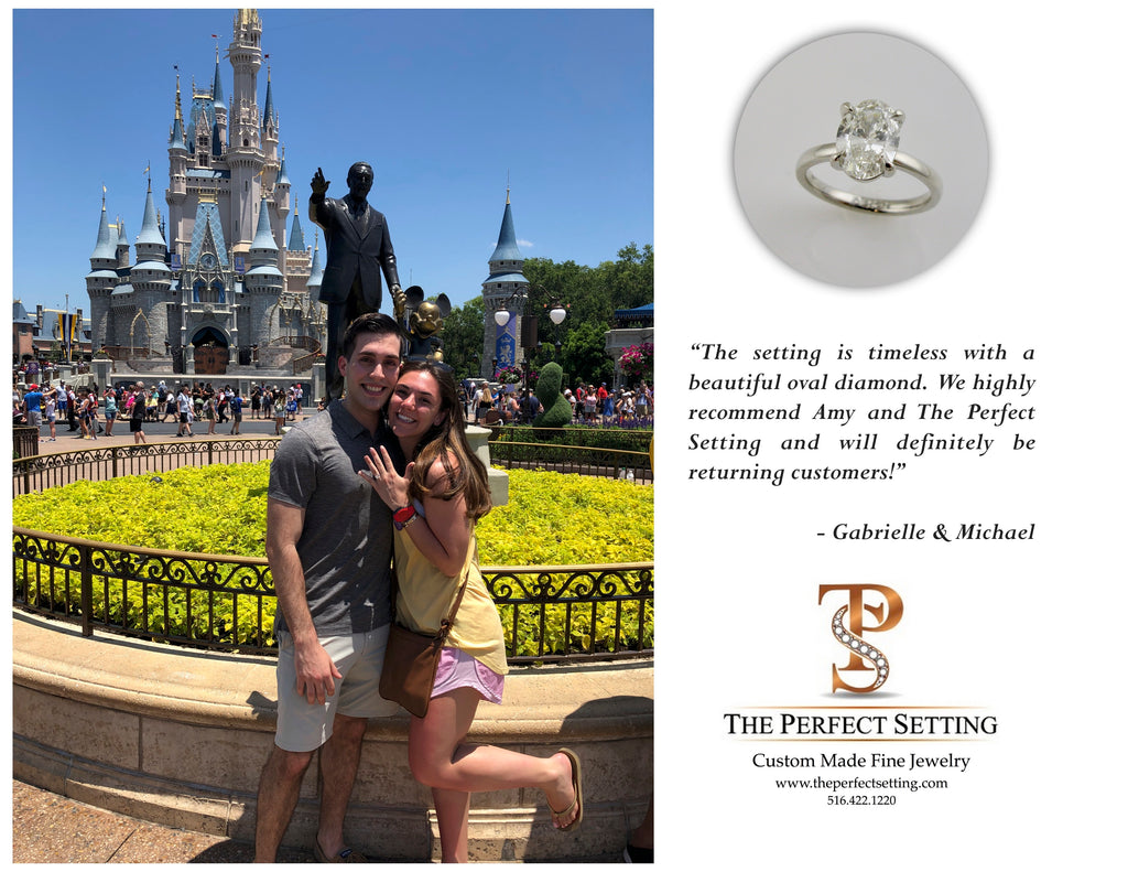 disney oval diamond engagement ring
