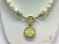 Monogram Gold Enhancer on gold extender and pearls