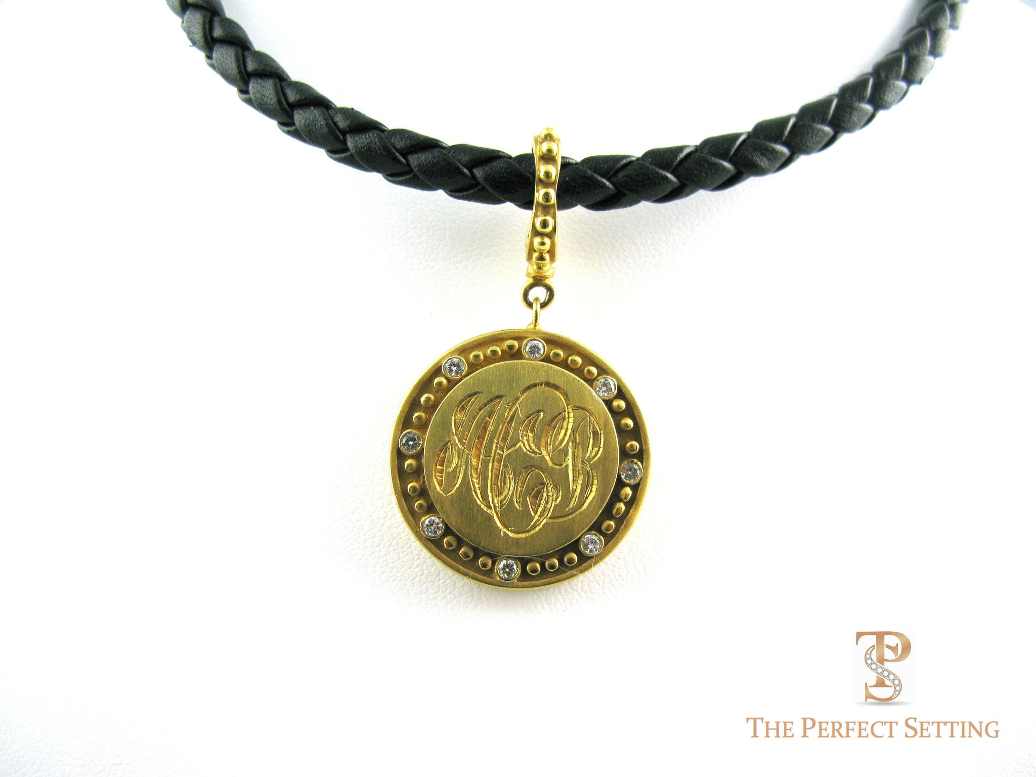 Monogram Gold Enhancer on Cord