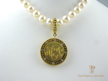 Load image into Gallery viewer, Monogram Gold Enhancer on 8mm Pearls