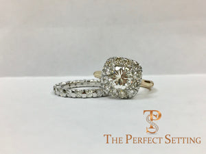Old European Diamond with Halo and Adjustable Shank Band