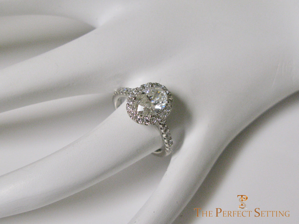 Oval Halo Diamond Engagement Ring