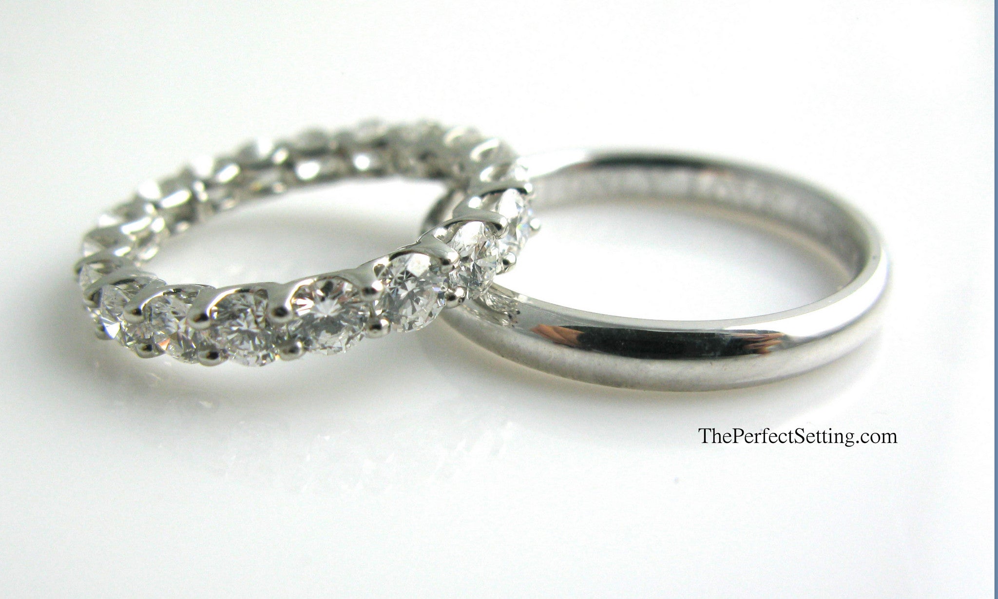 Diamond and Wedding Platinum Bands