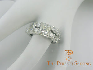 princess cut diamond engagement ring with diamond wedding band