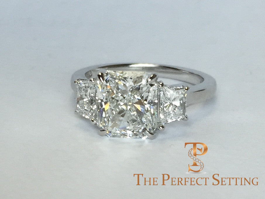 Radiant Cut 2.5 ct Diamond Custom Engagement Ring 