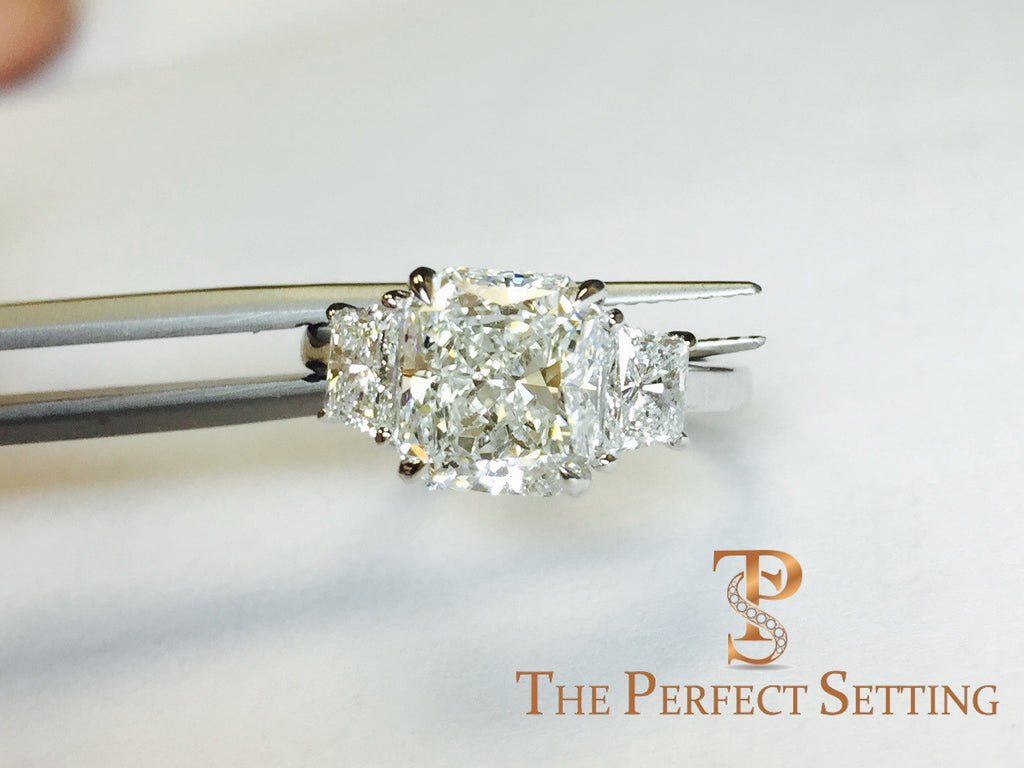 Radiant Cut 2.5 ct Diamond Custom Engagement Ring