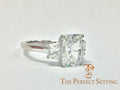 Radiant Cut 3.0 ct Custom Diamond Engagement Ring in Platinum