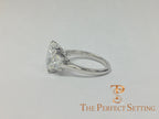 Radiant Cut 3.0 ct Custom Diamond Engagement Ring in Platinum