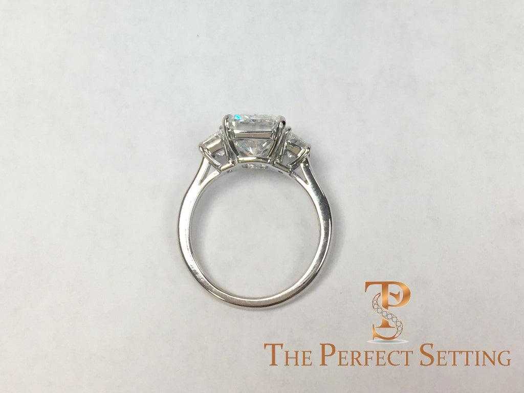Radiant Cut 3.0 ct Custom Diamond Engagement Ring in Platinum
