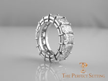 Load image into Gallery viewer, Radiant Cut Diamond Eternity Band 11 ctw hand made setting